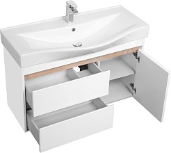 Акватон Тумба с раковиной Нортон 100 белая/дуб эндгрейн – фотография-4